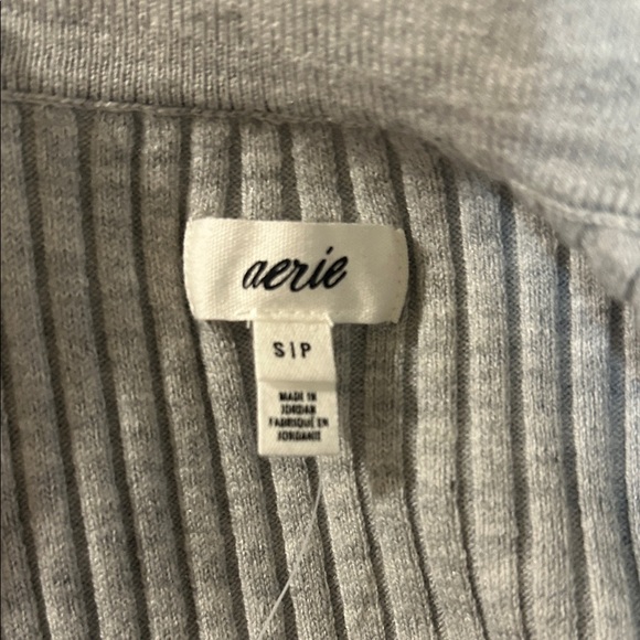 Aerie Light Gray Ribbed Cardigan - Picture 2 of 2